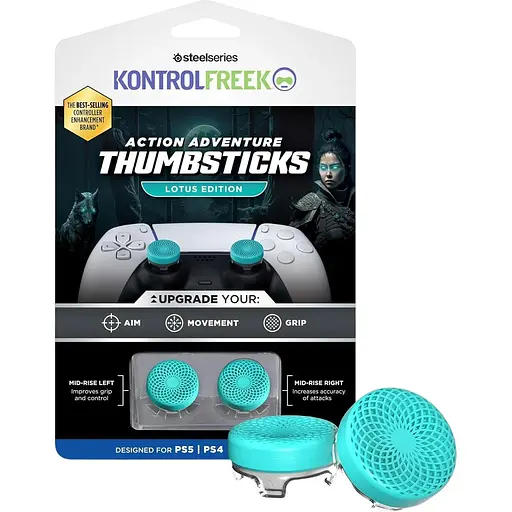 Накладки на стики KontrolFreek Action Adventure Thumbsticks: Lotus edition 2-pack для PS4/PS5 (7102-PS5) [125878] - фото 3