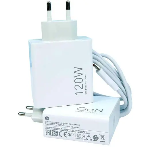 Зарядний пристрій Xiaomi GaN Power Adapter USB-C K70 Fast 120w Комплект із кабелем юсб - фото 1