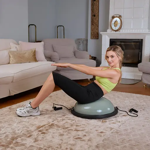 Балансувальна платформа Hop-Sport Bosu HS-L058 шавлієвий - фото 7