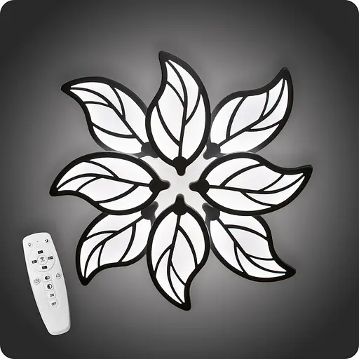 Люстра світлодіодна 517 Dlight 3color з пультом 135Вт Чорний (01934) - фото 1