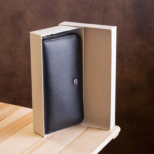 Кожаный женский кошелек-клатч ST Leather 10х20 см acs0015899 - фото 9