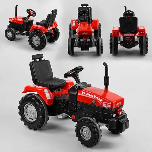 Трактор с педалями 07-294 Pilsan большой, красный, прорезиненные колеса (8693461044960) - фото 1