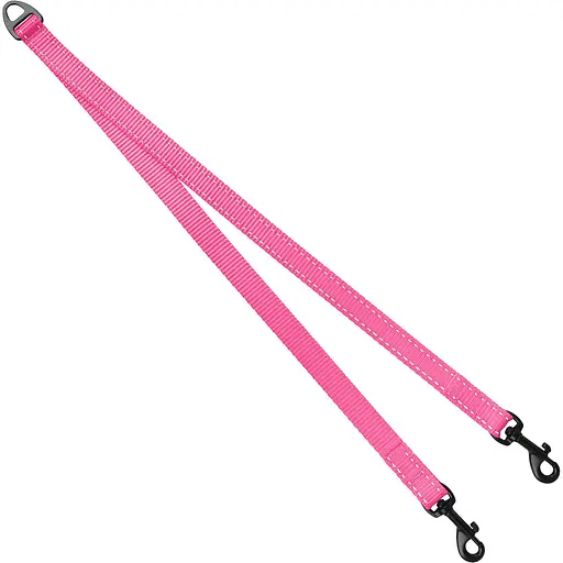 Повідець-спарка для собак рефлекторний Barksi Active (ширина 16 мм, довжина 60 см) рожевий - фото 2