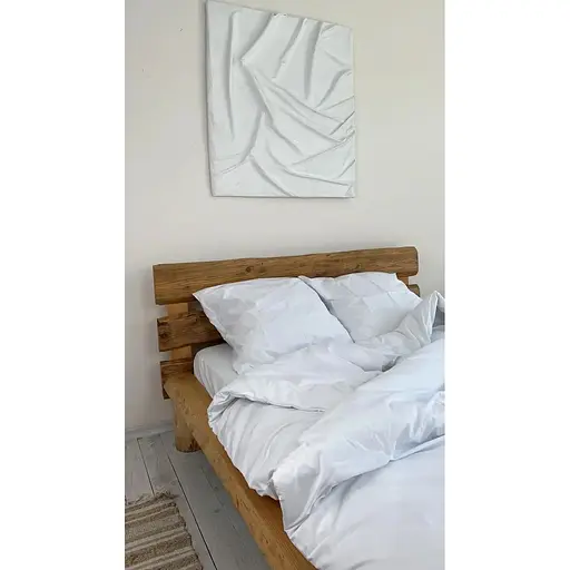 Комплект постельного белья Евро #Snow white белоснежный - фото 2