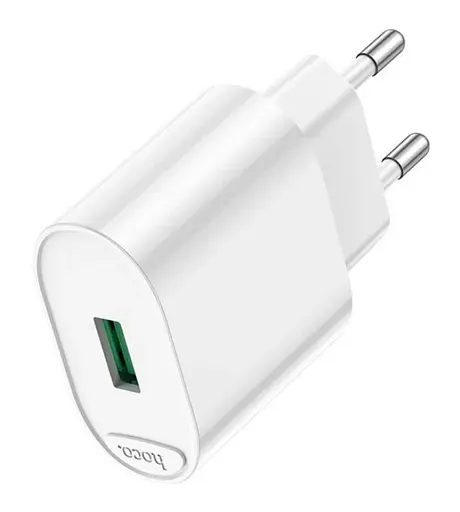 Зарядное устройство 18 Вт Hoco C109A универсальное сетевое зарядное устройство блок питания 1 USB 3 А Quick Charge 3.0 Белый - фото 2