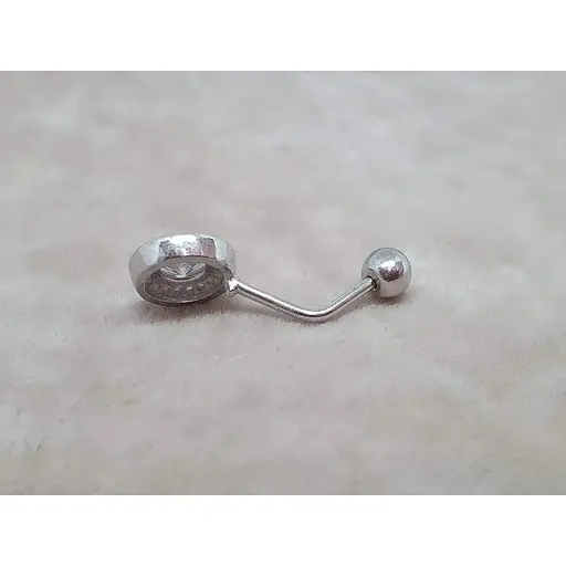 Срібна сережка для пірсингу пупка Umax. 7002U - фото 3