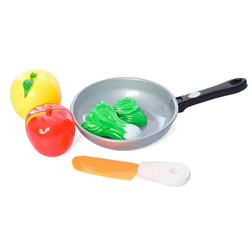 Ігровий набір Продукти в сковорідці 4013D-3 лимон, яблуко, латук