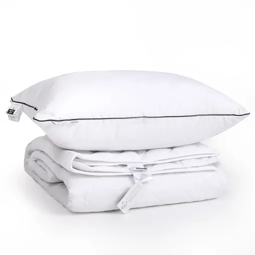 Набір MirSon антиалергенний №9597 Bianco EcoSilk літо ковдра 140х205 см + подушка білий (2200010807325)