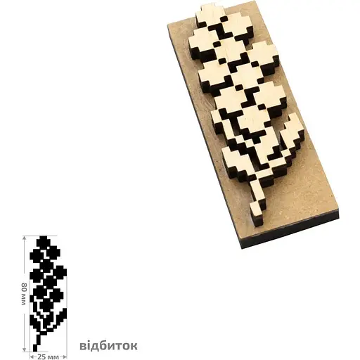 Штамп для вибійки Rosa Talent №7 Вишиванка 2.5x8см - фото 1