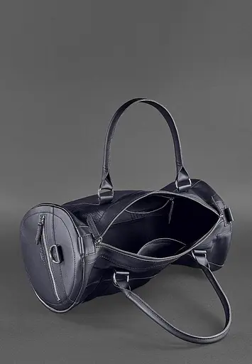 Шкіряна сумка Harper темно-синя краст - фото 4