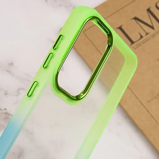 Чохол TPU+PC Fresh sip series для Xiaomi Redmi Note 11 Pro 4G/5G / 12 Pro 4G Бірюзовий / Лимонний - фото 4