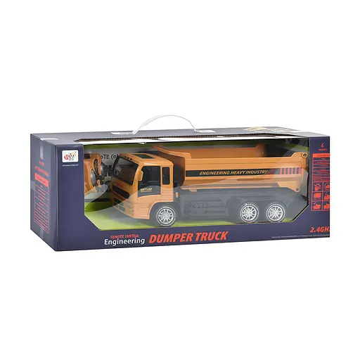 Радіокерований самоскид 690-A2 з акумулятором і USB-зарядкою, 4-канальним пультом та гумовими колесами - фото 2