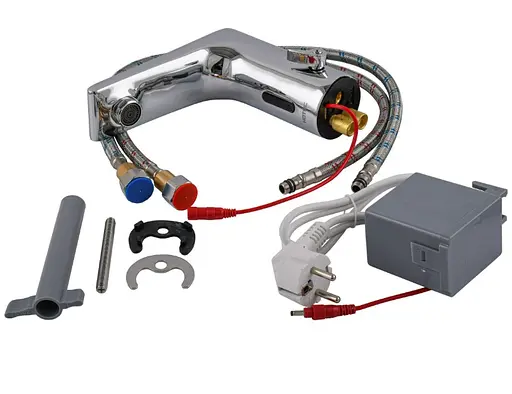 Смеситель сенсорный для умывальника Hotec с трансформатором (горячая/холодная вода) 19.117-DC/AC (220V/6V) - фото 3