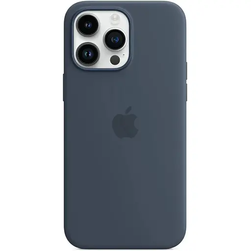 Оригинальный силиконовый чехол Apple Silicone Case MagSafe для iPhone 14 Pro Max (6.7") Storm Blue (MPTQ3ZE/A) - фото 5