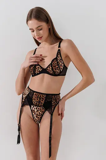 Комплект бюст+труси+пояс жіночий 55297 M Різнокольоровий - фото 1