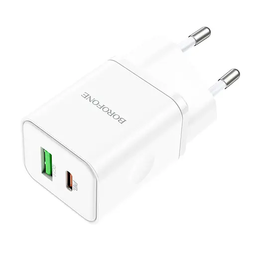 МЗП Borofone BN7 PD20W+QC3.0 (1USB-A/1C) White - фото 2