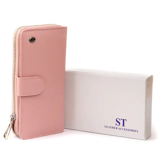 Женский кожаный кошелек ST Leather 19х9.5х2.5 см acs0016018 - фото 7