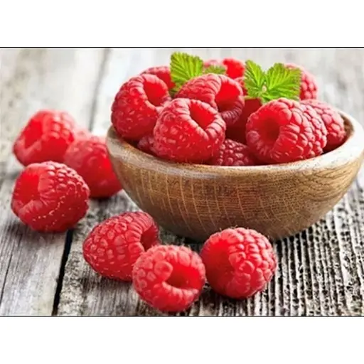 Алмазна мозаїка 30*40 на підрамнику повна викладка Натюрморт з малиною - фото 1