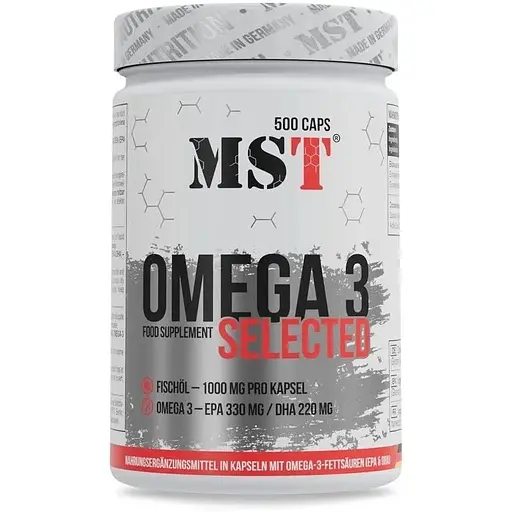 Рыбий жир MST Omega 3 Selected 55%, 500 капсул