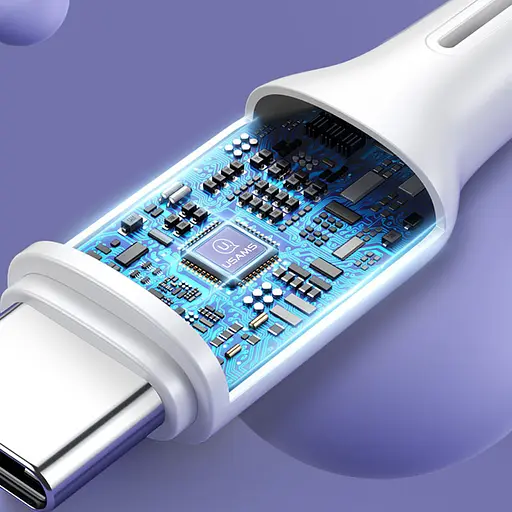 Дата кабель USAMS US-SJ459 U43 Type-C to Type-C 100W PD (1.2m) Білий - фото 8