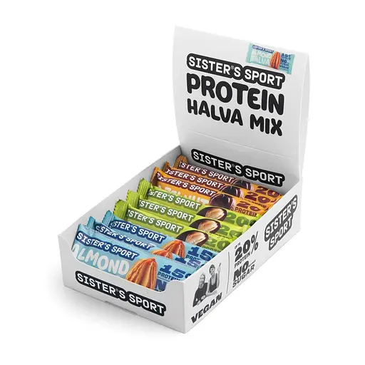 Батончик Sister's Sport Protein Halva, 9*40 грам - МІКС СМАКІВ 000313972
