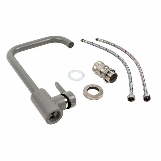 Смеситель для кухни Platinum KT 11 (3008B-FH) серый муссон Серый - фото 2