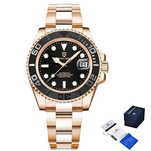 Наручний годинник чоловічий PD-1651 Gold-Black Pagani Design acs0031150 - фото 1