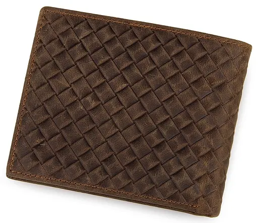 Муж кожаный кошелек Vintage 12х10 см acs0016971 - фото 2