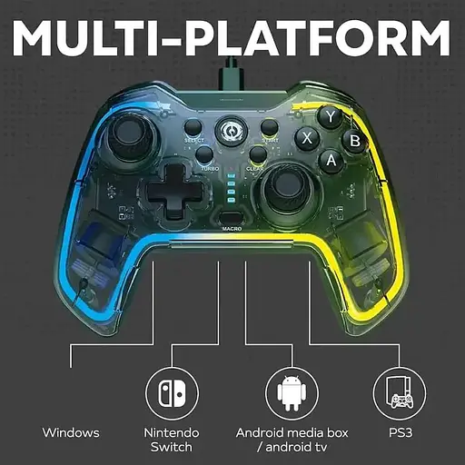 Геймпад Canyon Brighter GP-02 Wired Crystal (CND-GP02) - фото 3