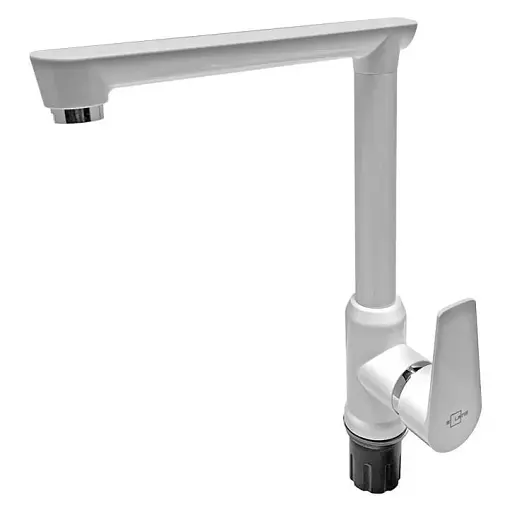 Смеситель для кухни Solone LAP4-A030 однорычажный пластик Белый 30412 - фото 1