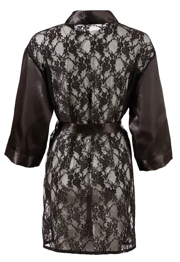 Пеньюар Cottelli Collection Lingerie Lace Kimono L/XL черный - фото 4