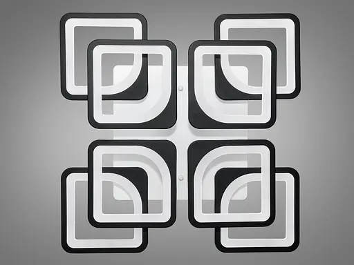 Светодиодная люстра смарт светильник с ИК пультом, 115W, черный - фото 4