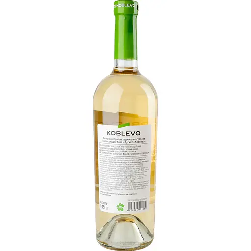 Вино Koblevo Muscat біле напівсолодке 9-12% 0.75 л (255261) - фото 4
