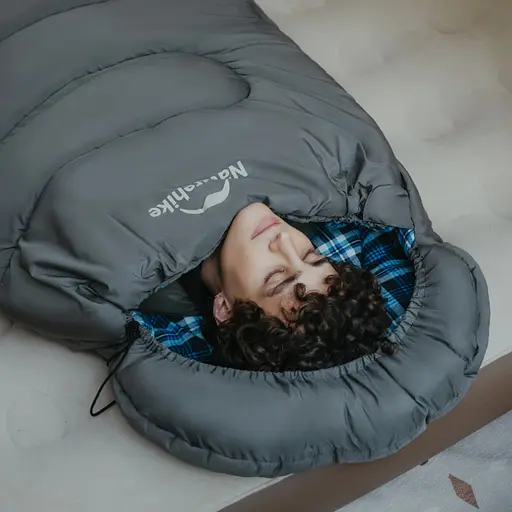 Спальний мішок з капюшоном Naturehike Clear Sky CNK2450WS042 (220 х 80см) Сірий - фото 3