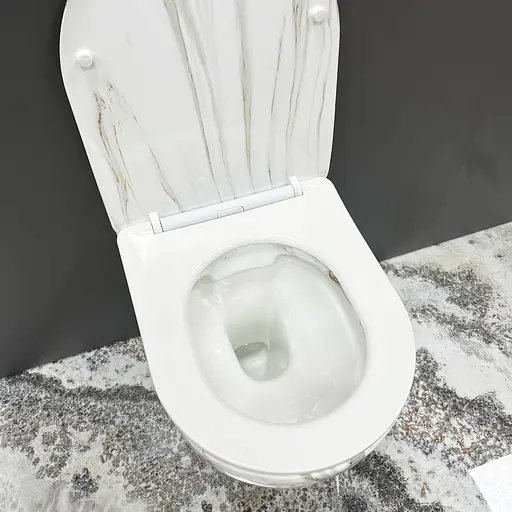 Подвесной унитаз VBI Vulcano lava VBI-020406, Мрамор - фото 3