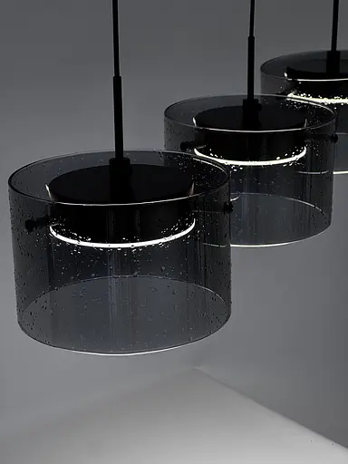 Підвісний світлодіодний світильник G 2922/3L 42W Димчасто-чорний - фото 6