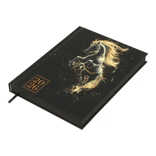 Ежедневник датированный Buromax Horse 2026 A5 черный (BM.2189-01) - фото 2
