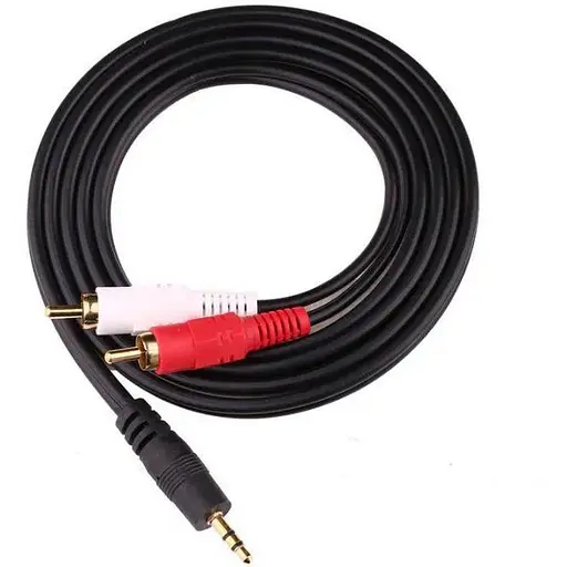 AV кабель TCOM Line 3.5 мм Audio Jack Aux to 2 Rca тюльпана