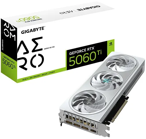 Відеокарта Gigabyte RTX 5060 Ti 8G AERO OC (GV-N506TAERO OC-8GD) (GDDR7, 128 bit, PCI-E v5.0 x8) - фото 10