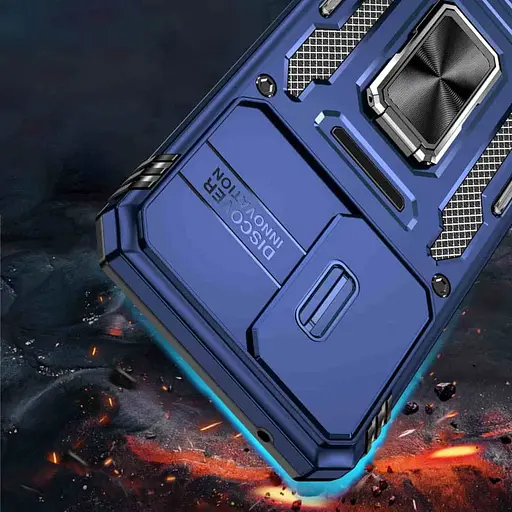 Чохол Epik ударостійкий Camshield Army Ring для Samsung Galaxy A35/A55 Синій/Navy - фото 7