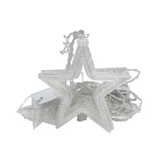 Гірлянда штора "Зірки" ZABI-7 USB 120 L, 3*1 м, USB+батарейка, біла - фото 4