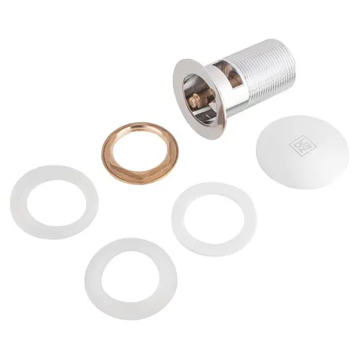 Донний клапан для раковини Lidz (CRM)-47 00 003 00 з переливом, Хром - фото 3