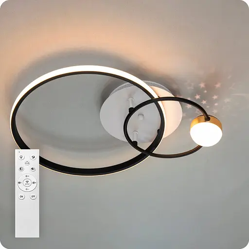 Люстра світлодіодна 517 Dlight з пультом 35 Вт Білий+Чорний (02045) - фото 2