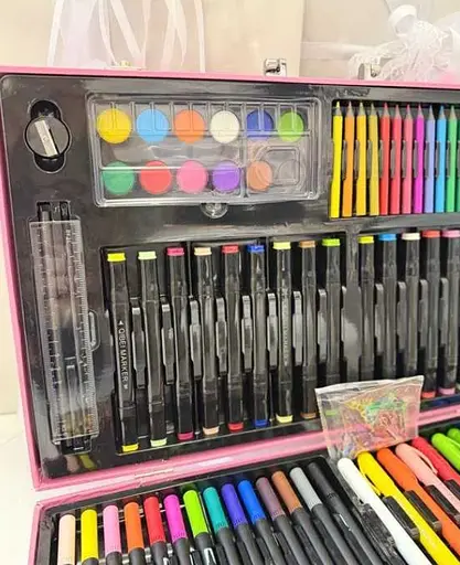 Профессиональный большой набор для творчества в деревянном кейсе 120 предметов - фото 4