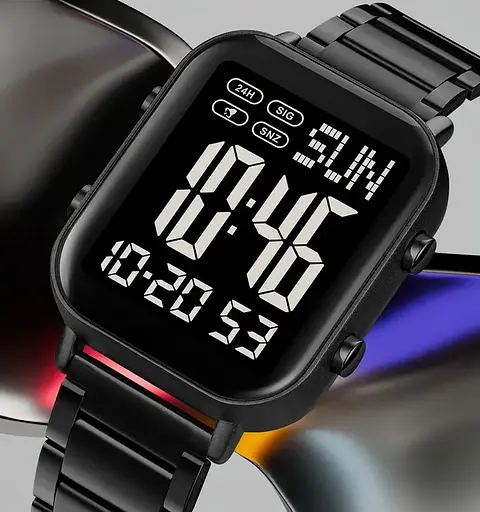 Чоловічий наручний годинник Skmei 2259 (Чорний з чорним) - фото 5