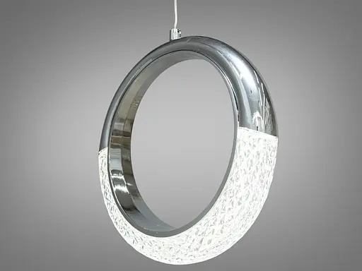 Витончена, шедевральна, вражаюча LED люстра-підвіс "Кільце з кристалами" - фото 2