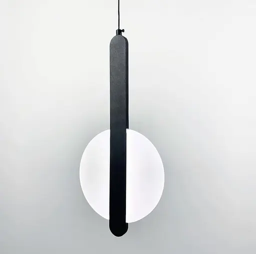 Сучасний мінімалістичний підвіс у чорному корпусі 42х20 см | Арт. AA 229 BK | Line F - фото 2