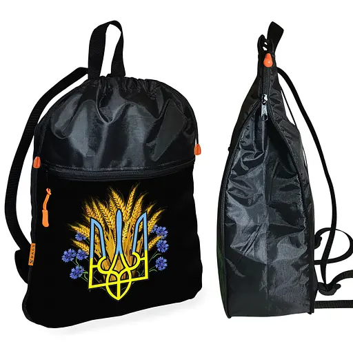 Рюкзак-мішок для школи Тризуб Україна дитяча сумка для взуття та спортивного одягу (01454)
