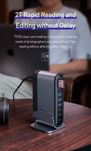 Хаб-концентратор Baseus Working Station для Macbook 16в1 RJ45 Usb, VGA - фото 4