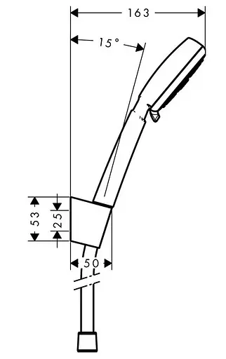 Душовий набір Hansgrohe Crometta 100 Vario Porter 1.25м 26666400, Хром - фото 2